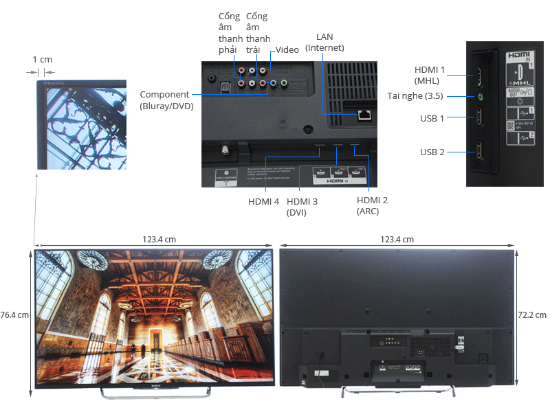 Internet Tivi 3D LED Sony KDL-55W800B 55 inch Internet Tivi 3D LED Sony KDL-55W800B 55 inch