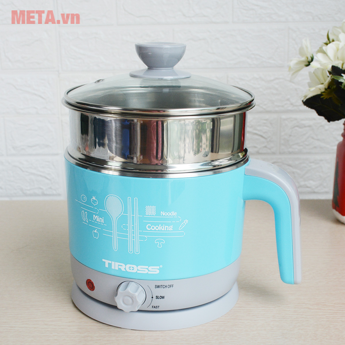 Ấm nấu điện đa năng Tiross TS1366 Ấm nấu điện đa năng Tiross TS1366