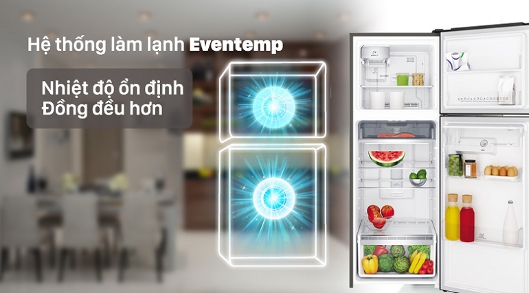 Tủ lạnh Electrolux Inverter 312 lít ETB3460K-H 3 Tủ lạnh Electrolux ETB3460K-H với hệ thống làm lạnh Even Temp