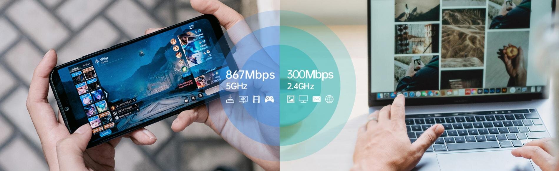 Bộ Mở Rộng Sóng wifi Totolink EX1200T V2 chuẩn AC1200 4