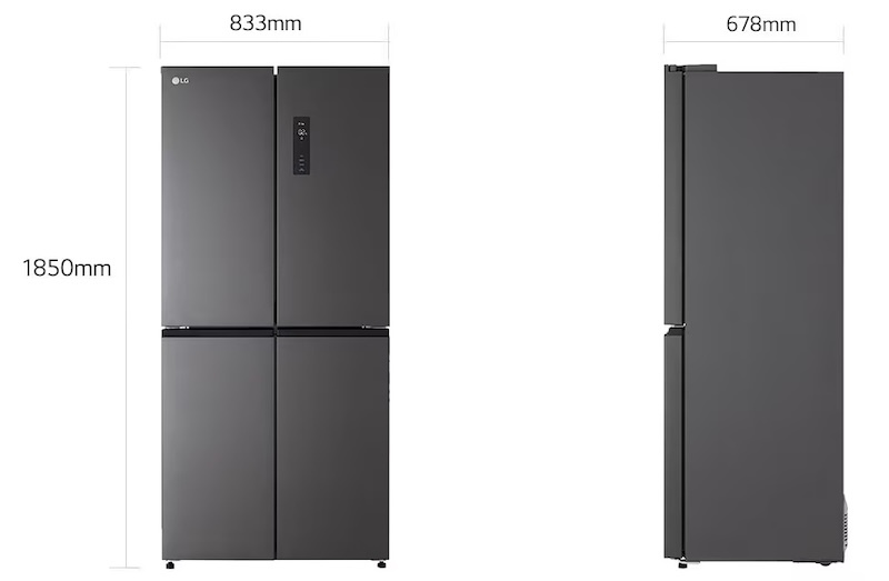 Tủ Lạnh LG Inverter 470 Lít GR-B50BL (Ảnh: LG).