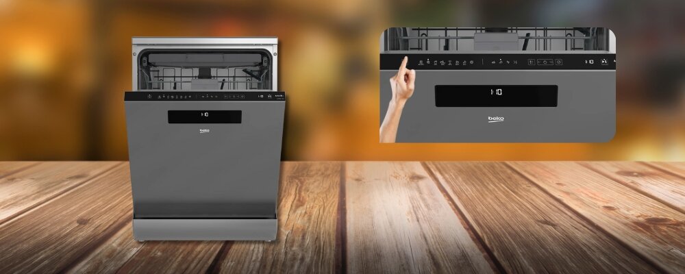 Beko DEN48520XAD được trang bị bảng điều khiển cảm ứng chạm