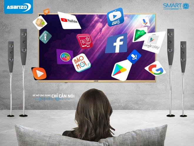 Smart Tivi Asanzo 40 inch 40VS9 Full HD, Android TV