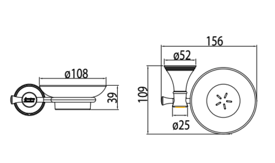 Bản vẽ kỹ thuật đĩa đựng xà phòng American Standard Heritage WF-0282