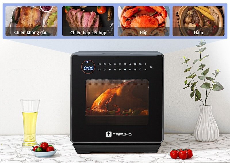 Nồi chiên hơi nước Tapuho TSF16 được trang bị bảng điều khiển cảm ứng