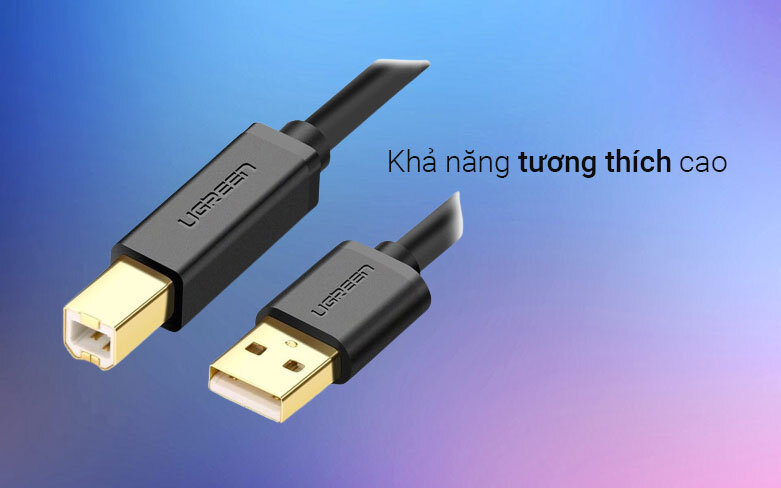 Cáp USB máy in Ugreen 20846 (1m) | Khả năng tương thích cao
