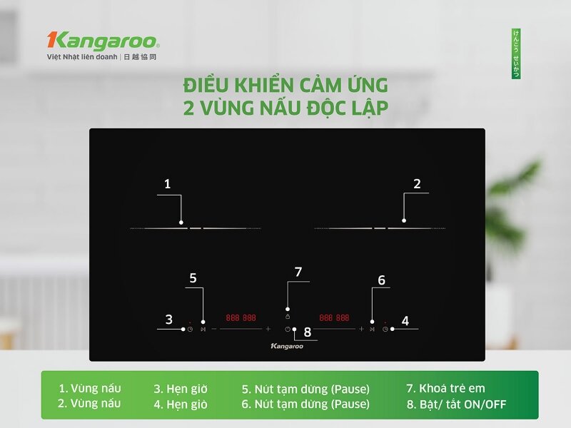 Bếp từ đôi Kangaroo KGIC38D1C