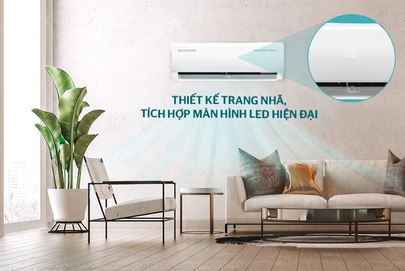 Điều hòa Inverter 9000 BTU 1 chiều Sunhouse SHR- AW09IC620 gas R-32