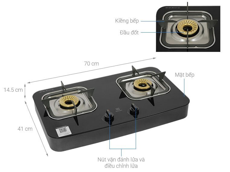 Kích thước bếp ga đôi Electrolux ETG7256GKR bếp ga đôi Electrolux ETG7256GKR