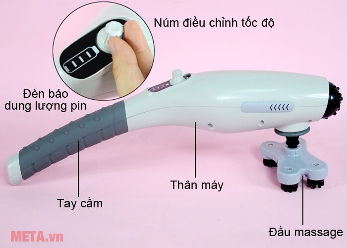 Máy massage cầm tay pin sạc Welbutech Kangaroo K-5000E