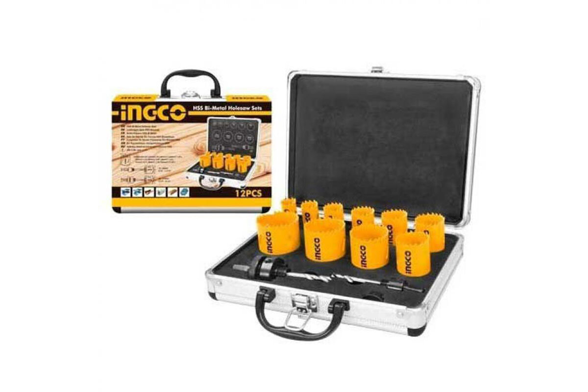 Bộ 12 mũi khoét kim loại INGCO AKH0121