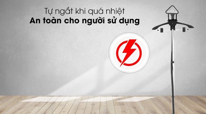 Bàn ủi hơi nước Tefal IT2461E0 còn được tích hợp tính năng tự ngắt điện khi bị quá nhiệt