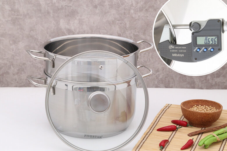 Bộ nồi xửng inox 3 đáy 26 cm Fivestar ST26-3DG Bộ nồi xửng inox 3 đáy 26 cm Fivestar ST26-3DG