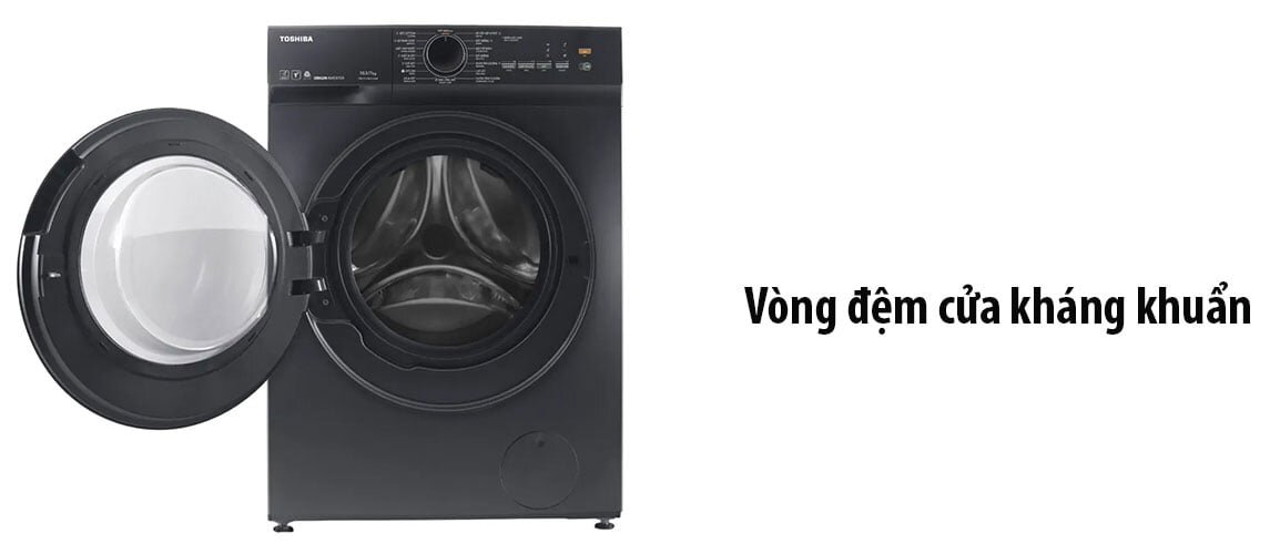 Máy giặt sấy Toshiba TWD-T21BU115UWV(MG) có vòng đệm cửa kháng khuẩn