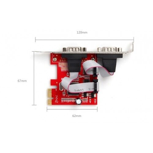 Card PCI Express to Com RS232 2 Cổng Unitek Y-7504 2
