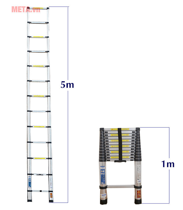 Thang nhôm rút đơn Hakawa HK-150