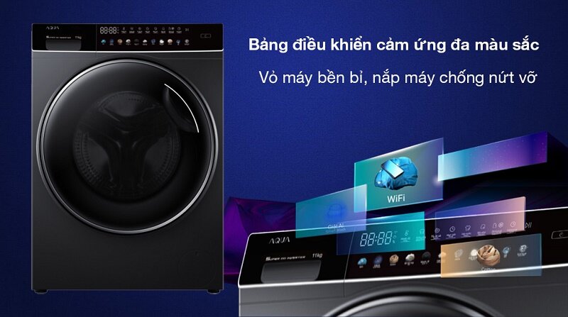 Máy giặt Aqua Inverter 11 kg AQD-DDW1100J BK thiết kế