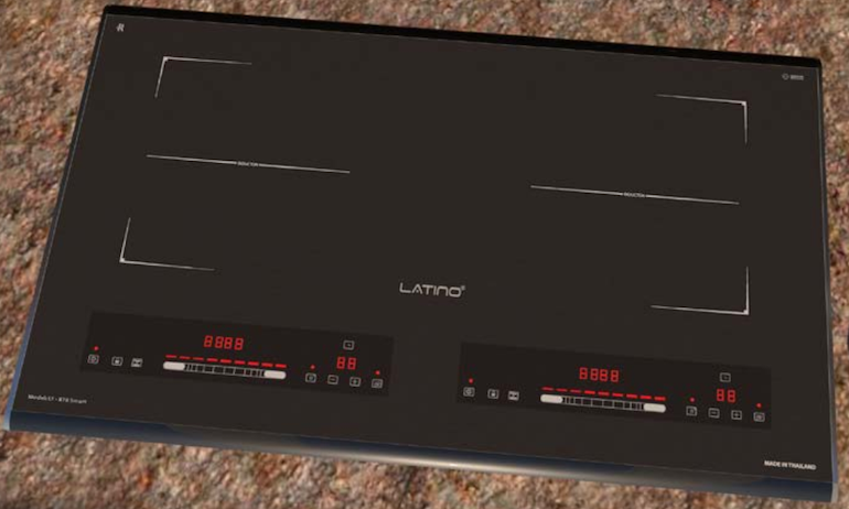 Bếp từ Latino LT-878Smart có 2 vùng nấu sở hữu thiết kế độc đáo