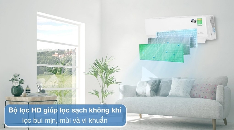 Điều hòa TCL Inverter 18000 BTU 1 chiều TAC-18CSD/XAB1I gas R-32 5 Điều hòa TCL Inverter 18000 BTU 1 chiều TAC-18CSD/XAB1I lọc không khí