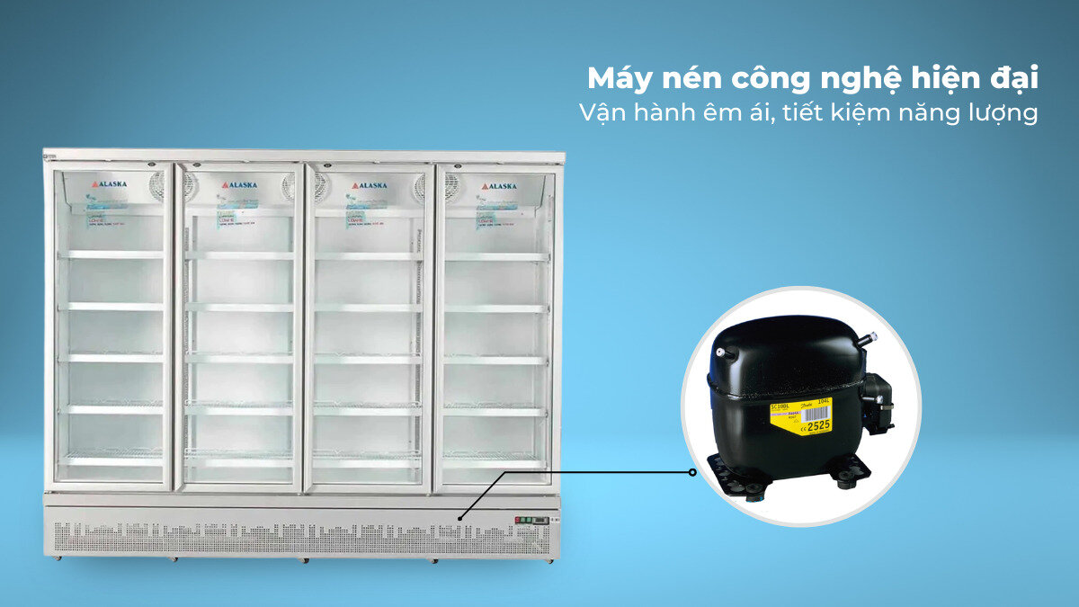 Tủ được trang bị máy nén hiện đại