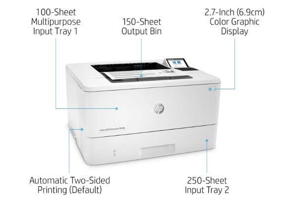 Máy in HP LaserJet Pro M406DN có khay chứa giấy lớn