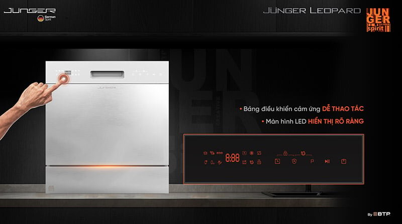 Bảng điều khiển máy rửa bát Junger dạng cảm ứng