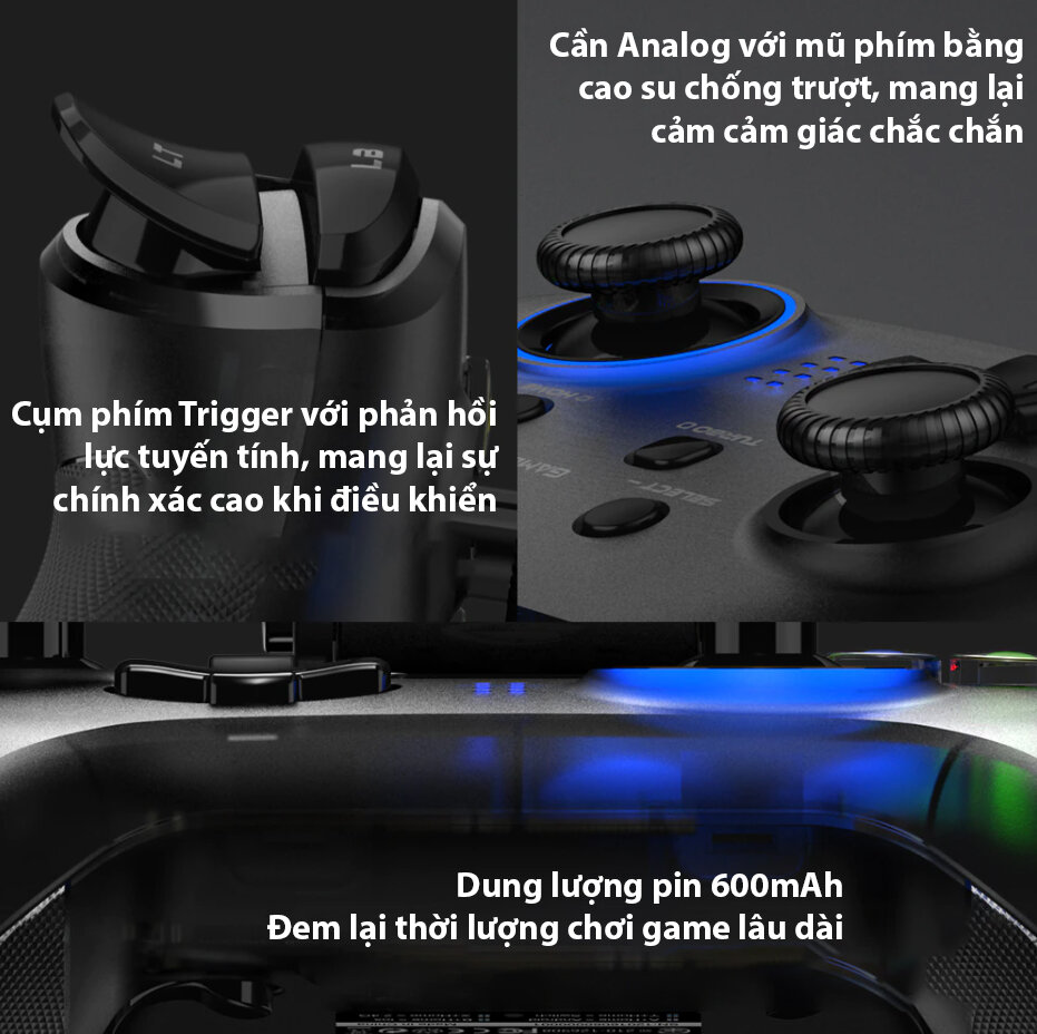 Tay cầm chơi game không dây Gamesir Wireless Controller T4 Pro 8