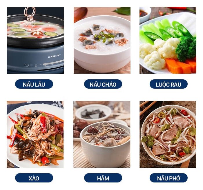 Nồi lẩu điện có nhiều chức năng Nồi lẩu điện