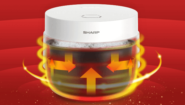 Nồi cơm điện Sharp KS COM100DV 1 lít được ứng dụng công nghệ nấu 3D hiện đại Nồi cơm điện Sharp KS COM100DV 1 lít được ứng dụng công nghệ nấu 3D hiện đại