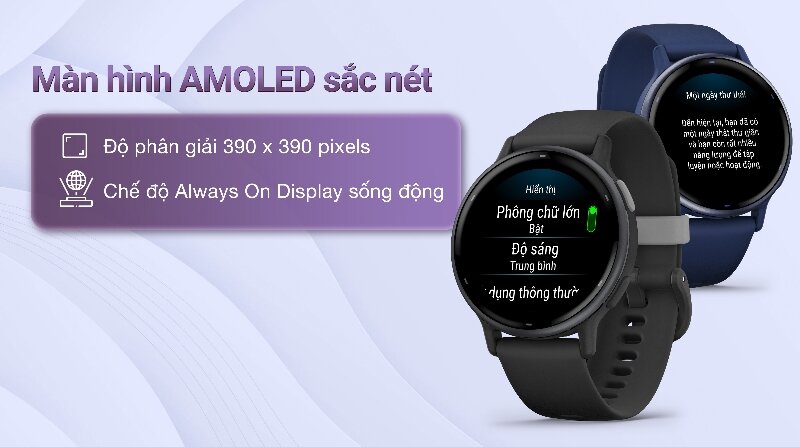 Đồng hồ thông minh Garmin Vivoactive 5 42.2mm mặt đồng hồ