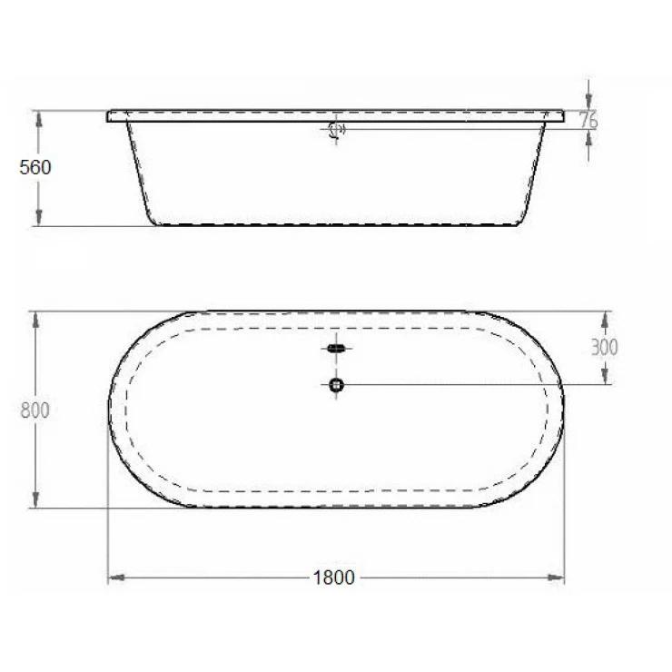 Bản vẽ kỹ thuật bồn tắm xây 1m8 Eurocube Grohe 39159000