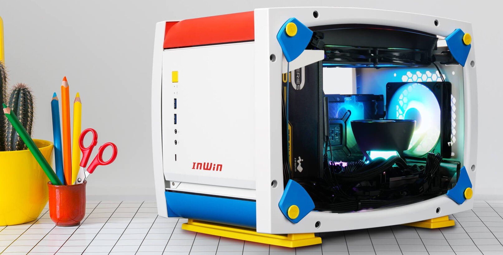 Vỏ Case Inwin Explorer Justice White (Mini Tower/Màu Trắng)