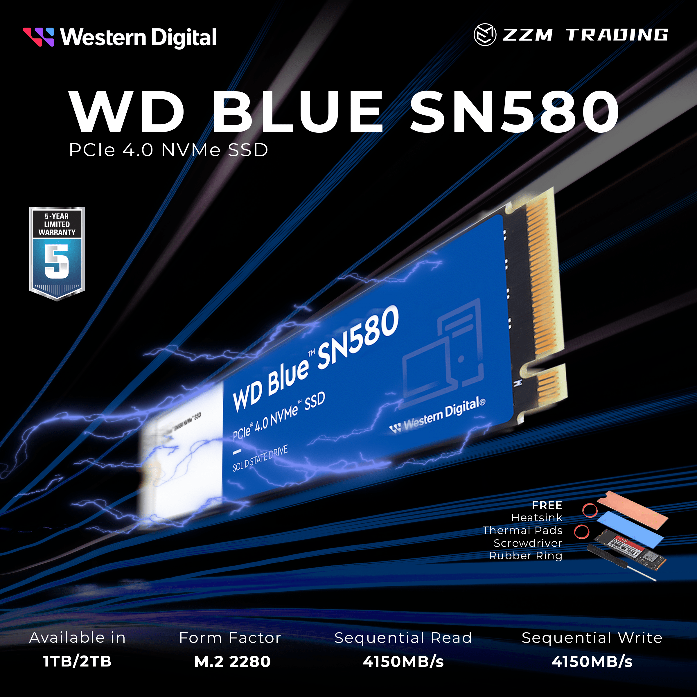 Ổ cứng SSD WD SN580 Blue