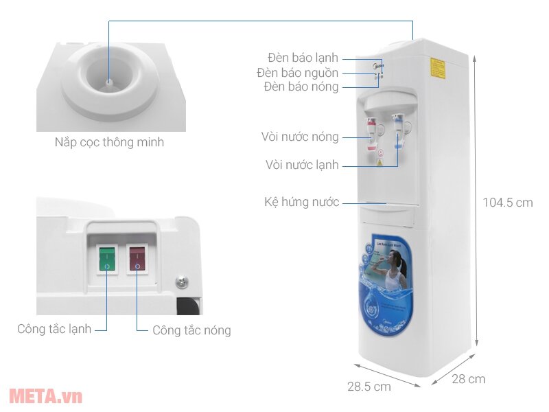 Cây nước nóng lạnh Midea MYL-1031S