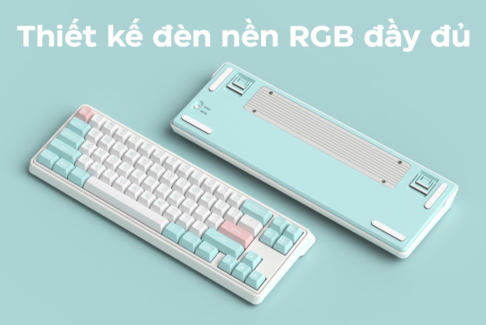 Bàn phím cơ Không dây FL-Esport CMK68 SAM Marshmallow RGB