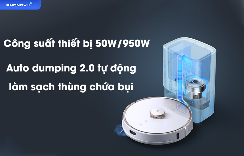 Robot hút bụi Viomi Alpha S9 | Công suất thiết bị lớn