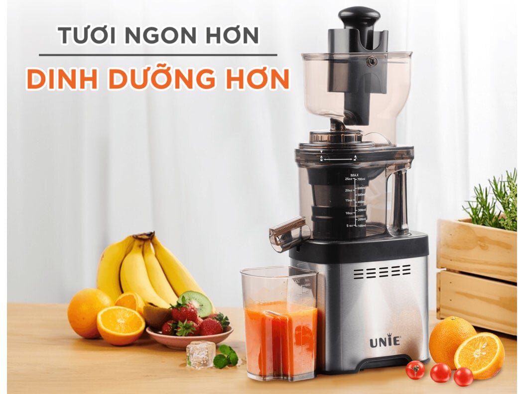 Máy ép chậm Unie cho nước ép nhiều dinh dưỡng Máy ép chậm Unie