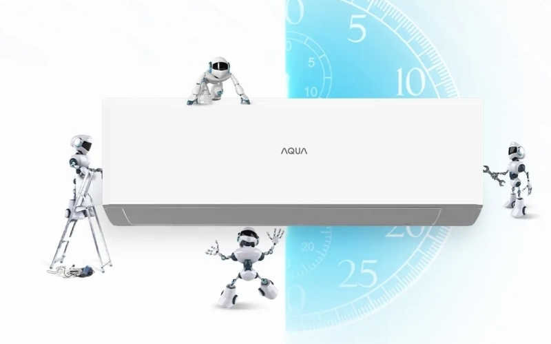 Điều hòa Aqua 1 chiều 9000 BTU AQA-R10PC gas R-32 5 Điều Hòa Aqua 1 Chiều 9000 BTU AQA-R10PC