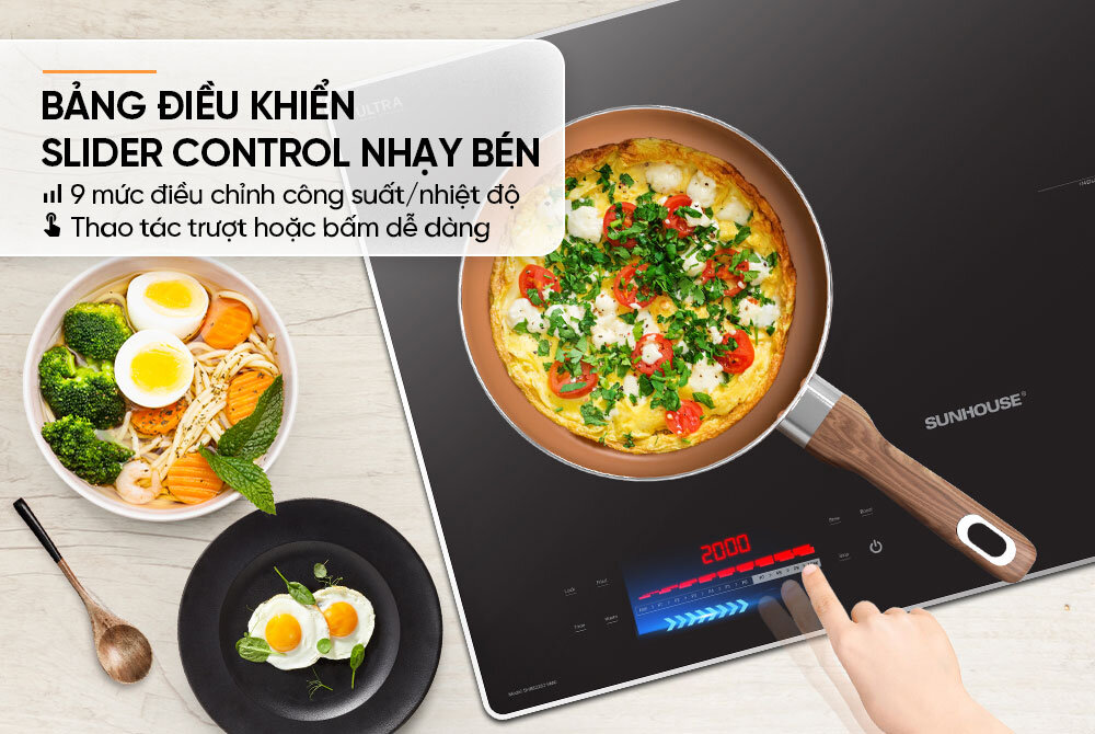 Bảng điều khiển cảm ứng trượt kết hợp bấm Slider Control