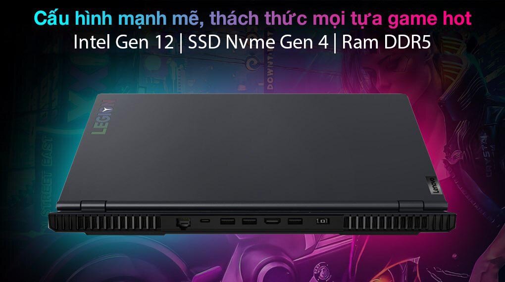 Laptop Lenovo Legion 5 15IAH7 (82RC008RVN) (i5 12500H/16GB RAM/512GB SSD/15.6 FHD 165hz/RTX 3050 4GB/Win11/Xám) ảnh 3