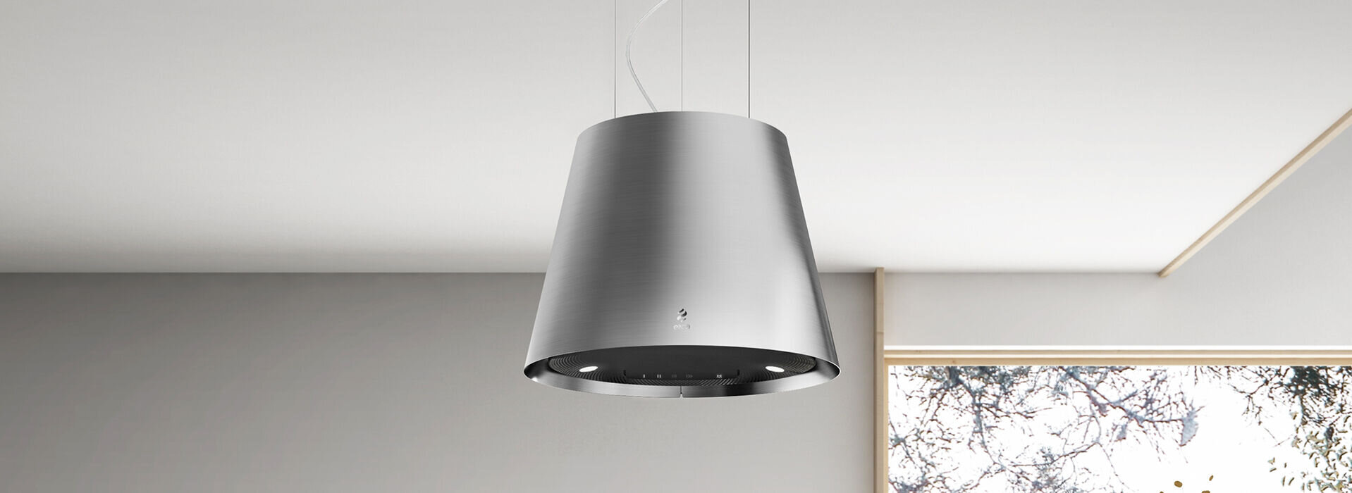 Máy hút mùi đảo đèn ELICA Easy UX - màu trắng