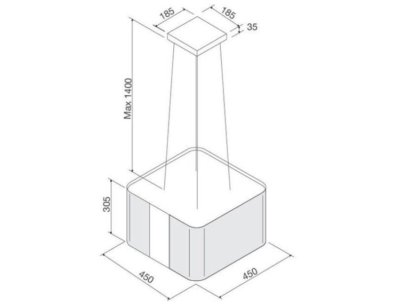 Máy hút mùi Malloca CUBE F-181