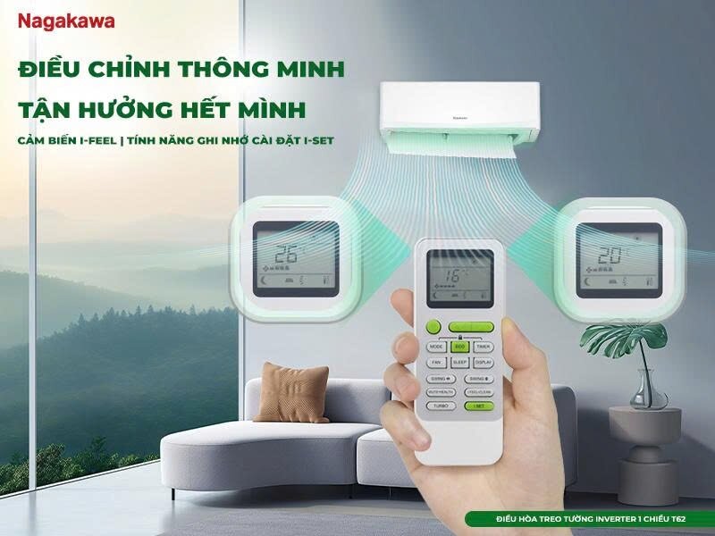Điều hòa Nagakawa Inverter 12000 BTU 1 chiều NIS-C12R2T62