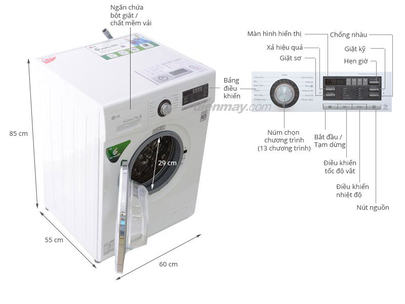 Máy giặt LG WD-11600 7.5kg