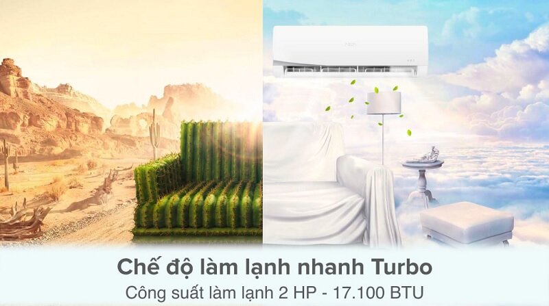 Điều hòa Aqua 18000 BTU 1 chiều AQA-KCR18NQ-S cơ chế thổi gió linh hoạt