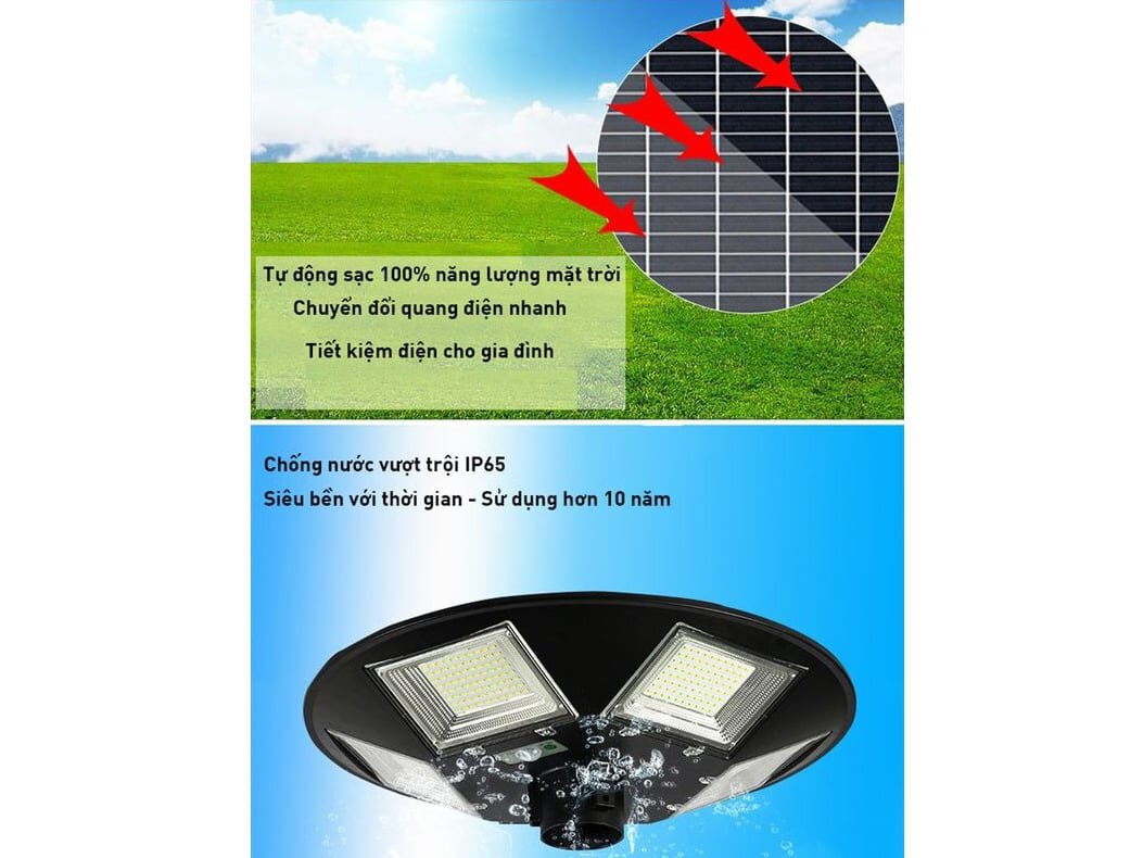 Đèn chống nước tốt Đèn năng lượng mặt trời MK