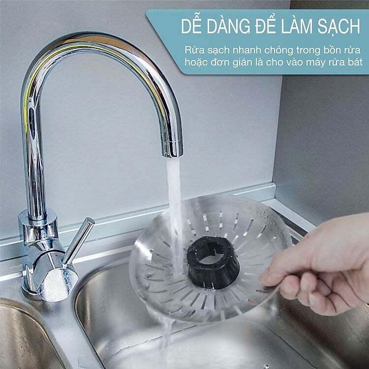 Lưới lọc bã dễ dàng tháo rời Máy vắt cam điện
