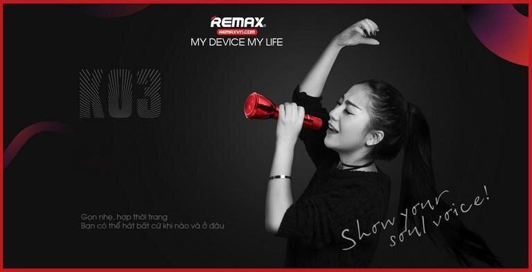 Mic Karaoke Remax Bluetooth Speaker K03