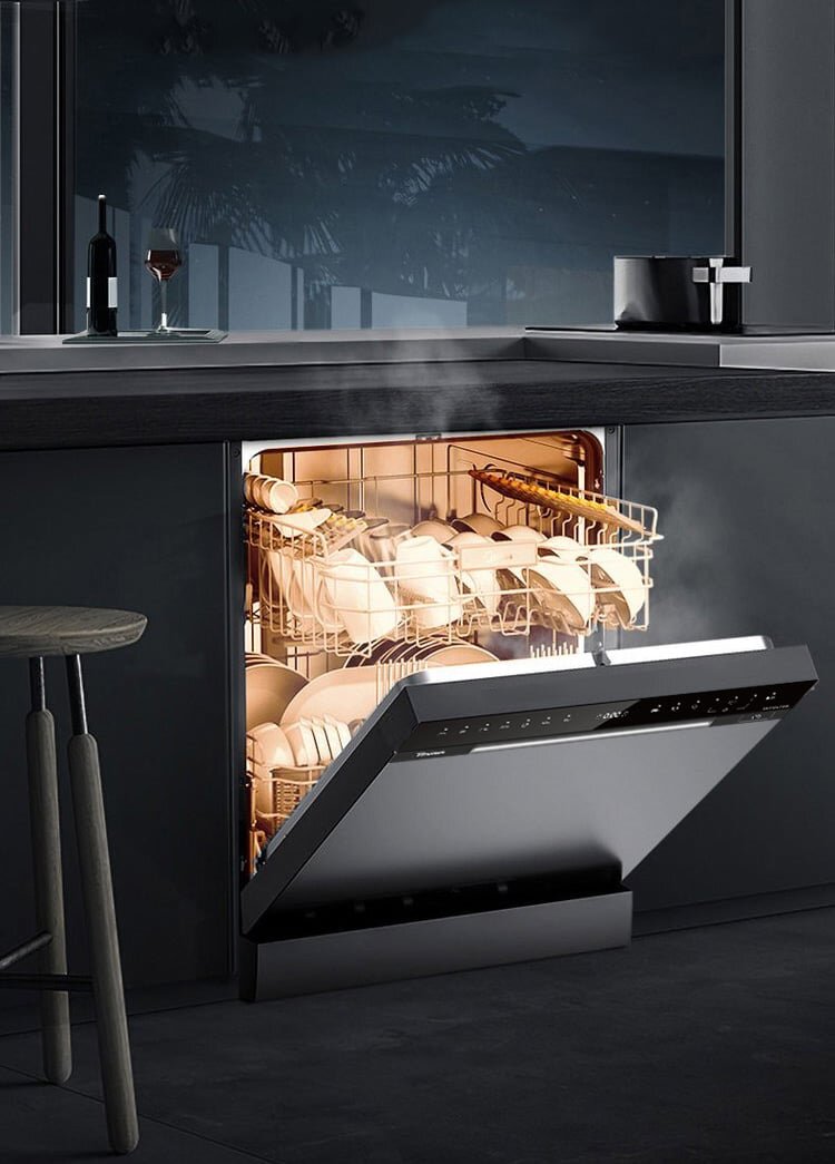 Máy rửa bát sấy khí nóng Texgio 16 bộ TGDH795B Smart Plus