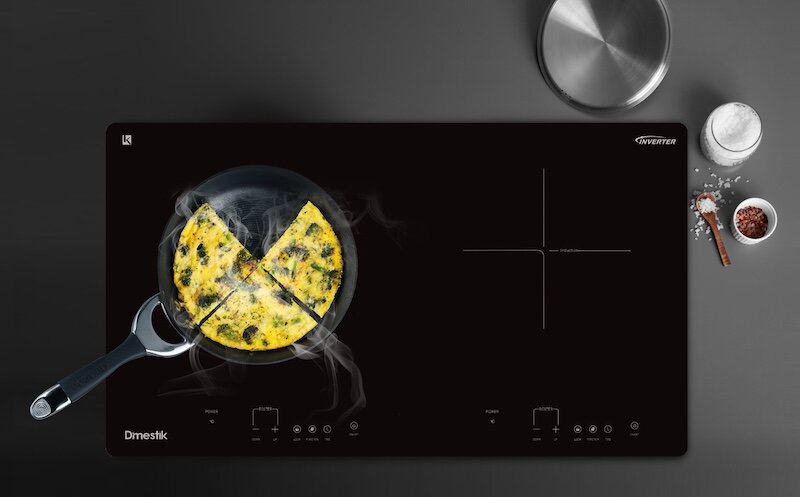 Bếp từ 2 vùng nấu D’mestik AM-D 204 được trang bị bảng điều khiển cảm ứng trượt